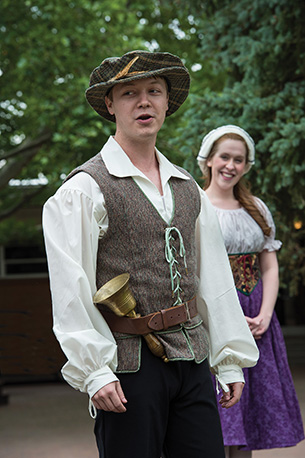 Joshua Hopkins and Tatem Trotter as Featured Performers in the Utah Shakespeare Festival’s 2014 production of The Greenshow.