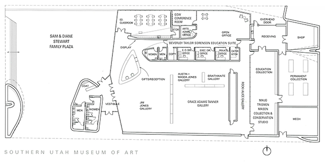 Floorplan for the Southern Utah Museum of Art