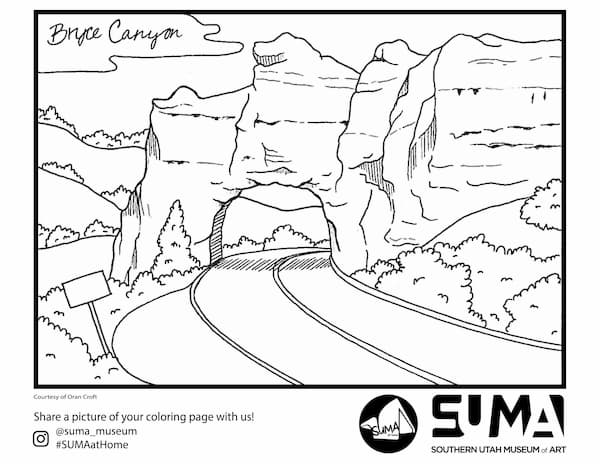 Bryce Canyon Coloring Page