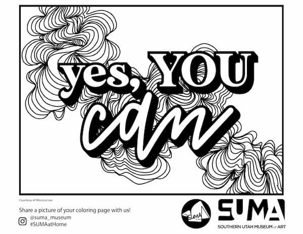 Yes You Can Coloring Page