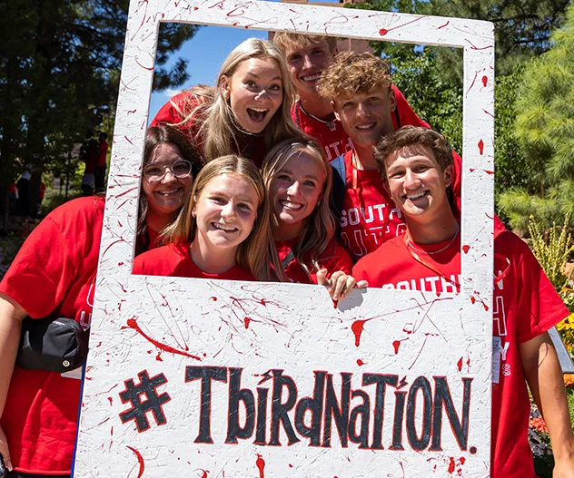 students gathering at thunderU
