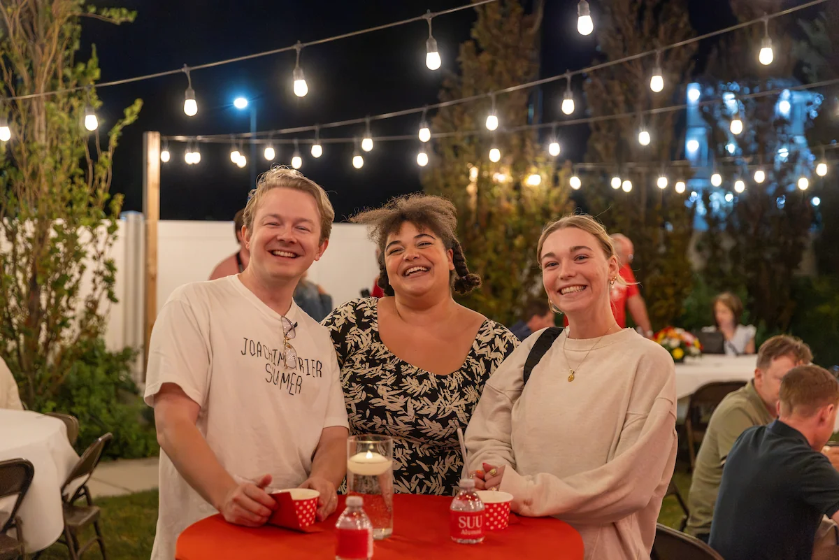 SUU alumni at an ice cream social event at the Utah Shakespeare Festival