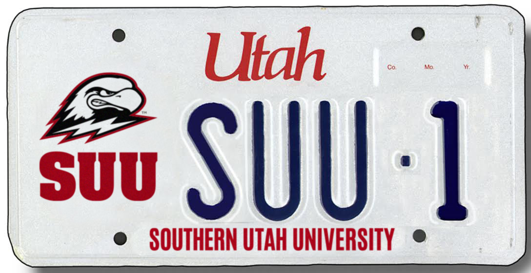 SUU License Plate New
