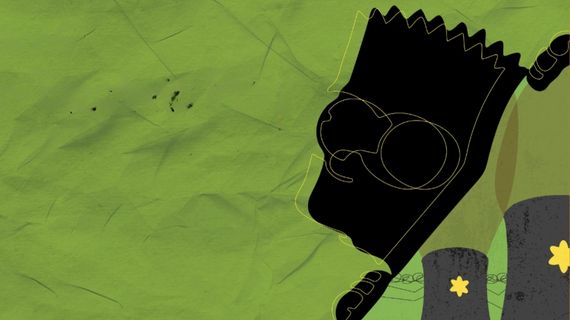 Decorative image of the silhouette of a boy with spiky hair revealing two nuclear stacks.