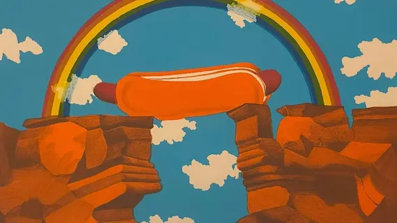 Hot Dog art from SUMA's permanent collection.