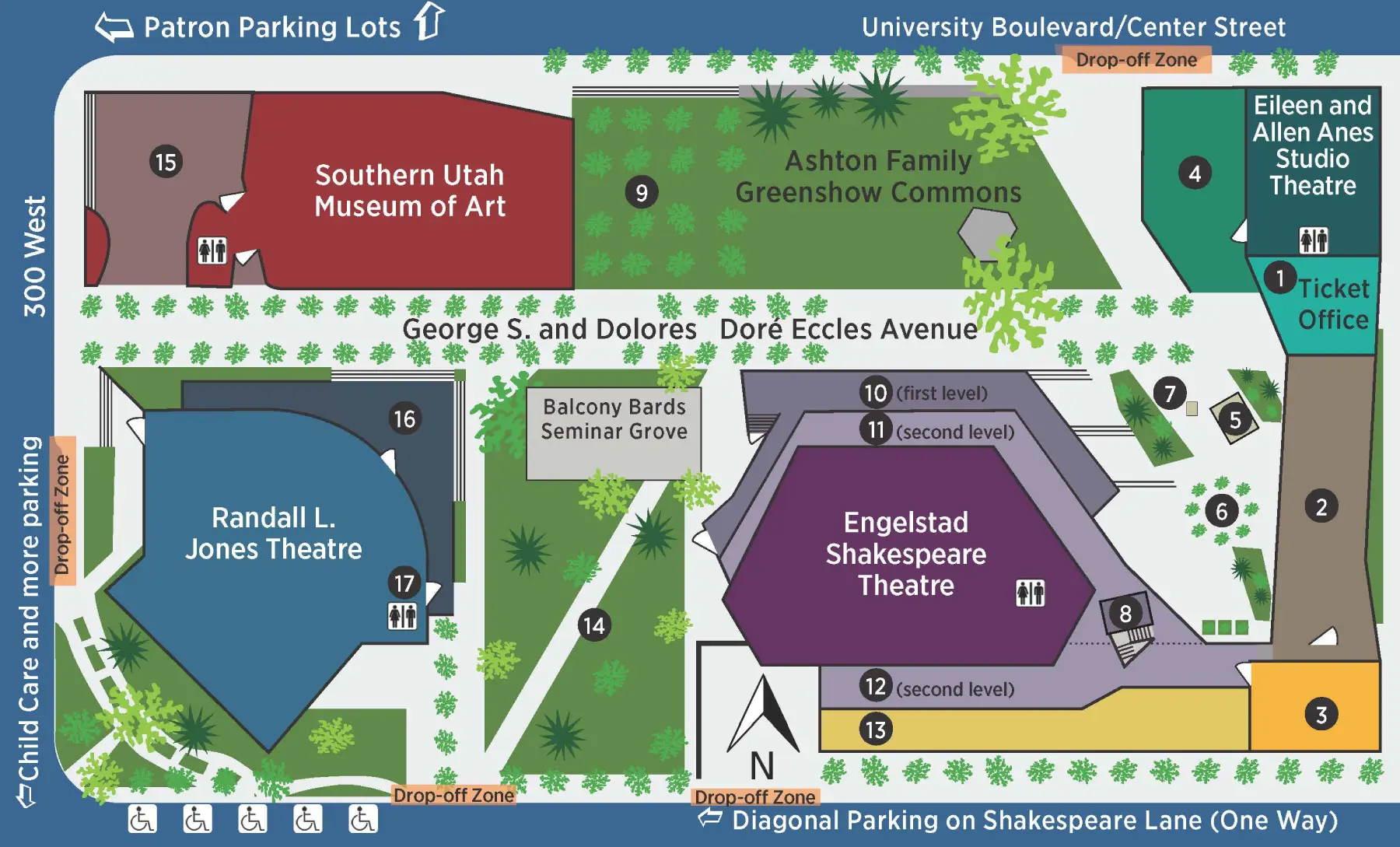 Map of the Beverley Center for the Arts
