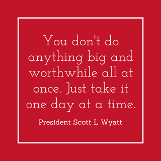 You don't do anything big and worthwhile all at once. Just take it one day at a time.