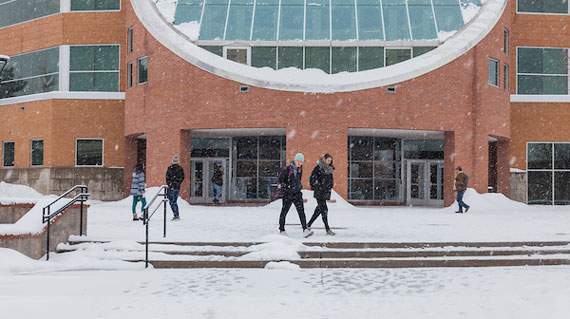 SUU Library under the snow
