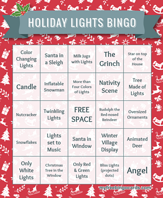 Holiday Lights Bingo