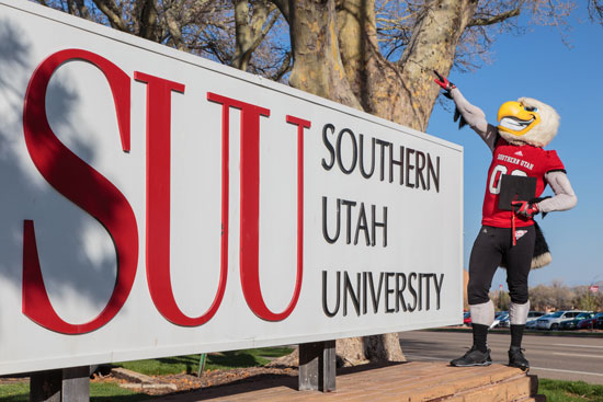 SUU Sign on 300 West and Center Street