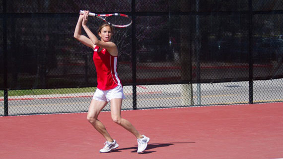Evgenia Marushko playing tennis