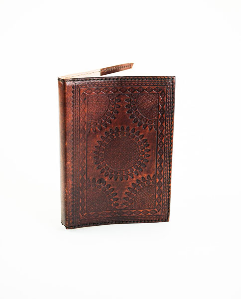 embossed leather journal