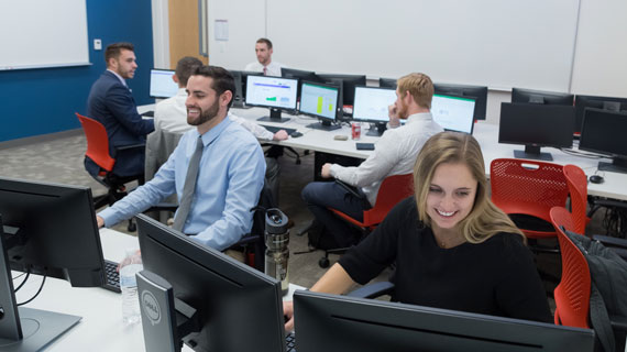 students in a computer lab