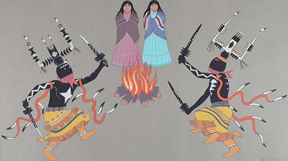 Apache Crown Dancers by Allan Houser