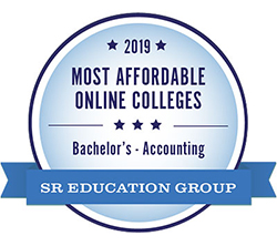 2019 Most Affordable Online Colleges award for Bachelor's-Accounting