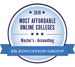 2019 Most Affordable Online Colleges award for Master's-Accounting