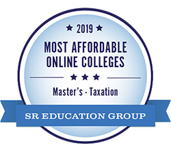 2019 Most Affordable Online Colleges award for Master's-Taxation