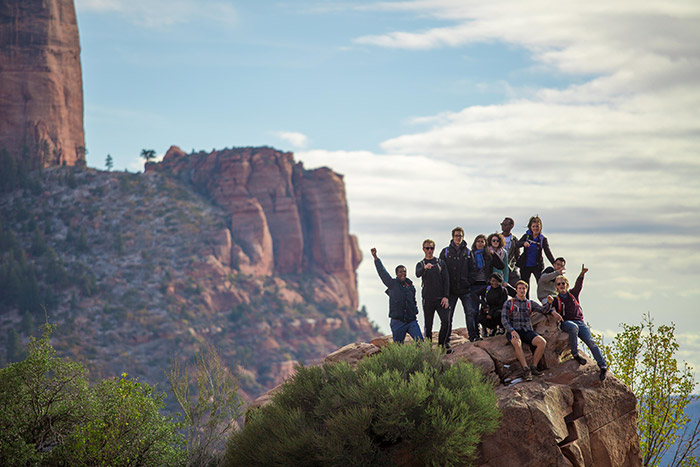 Students at Zion's National Park 