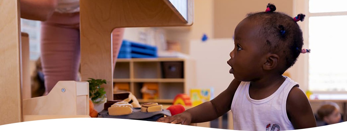 Toddler at SUU Childcare Center