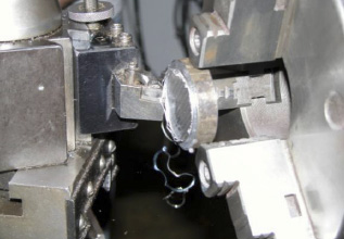 Photo: Lathe in Operation