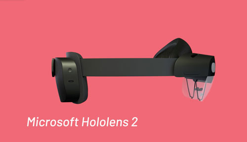 Side profile of the Microsoft Hololens 2