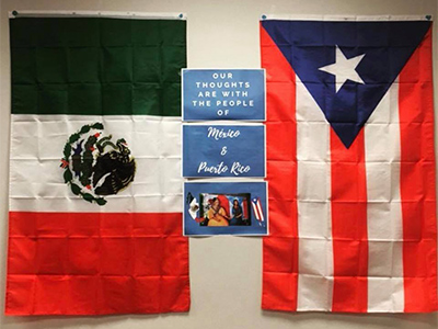 Flag of Mexico and of Puerto Rico