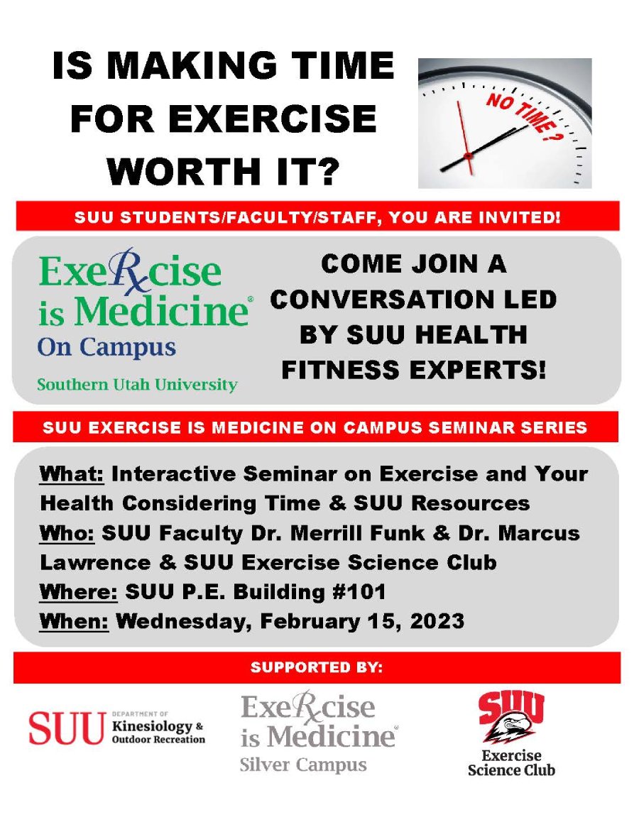 02/2023: EIM held a seminar for the campus on Exercise and Your Health Considering Time 2