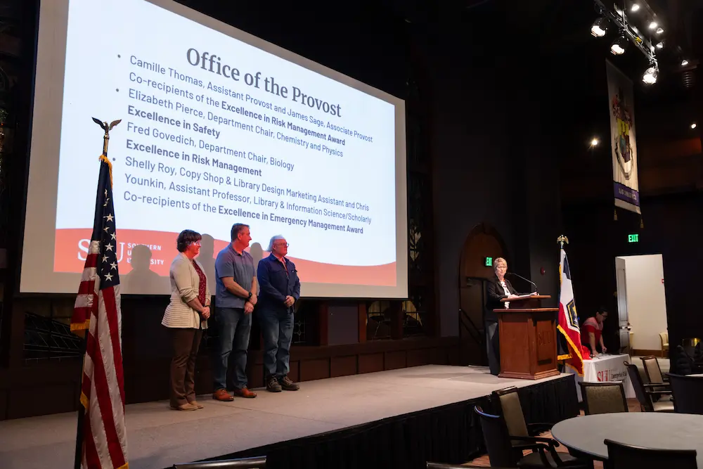 A group photo with the office of the provost.