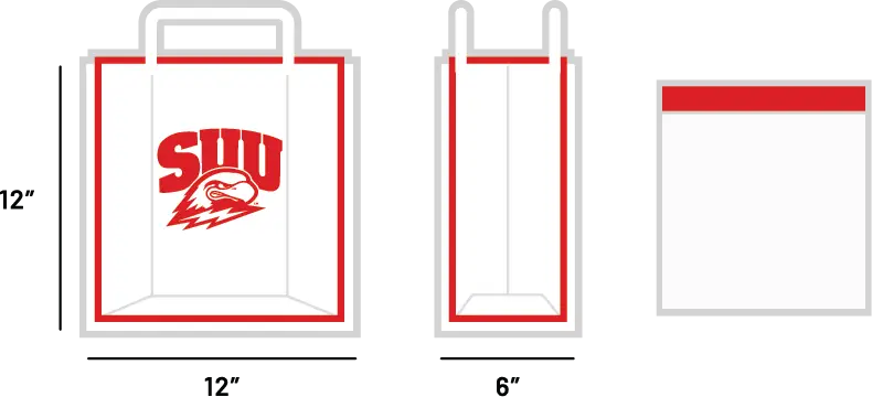 Clear Bag options - 12"x6" or gallon plastic bag