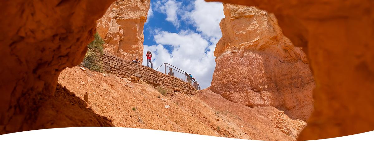 Students studying rocks in Bryce Canyon National Park