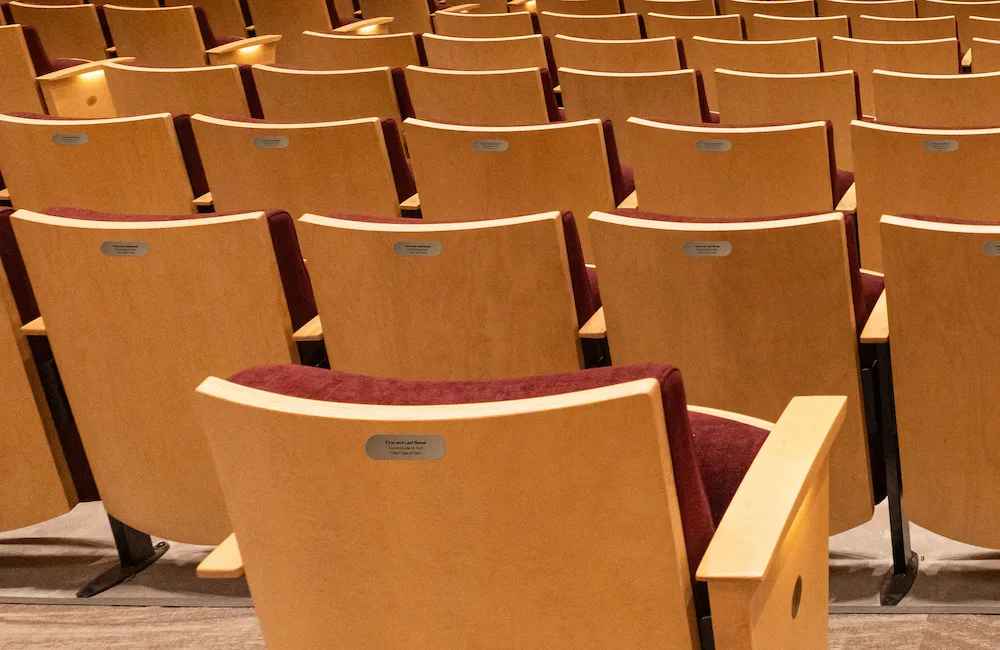 Dolores Doré Eccles Music Center Seat Nameplate