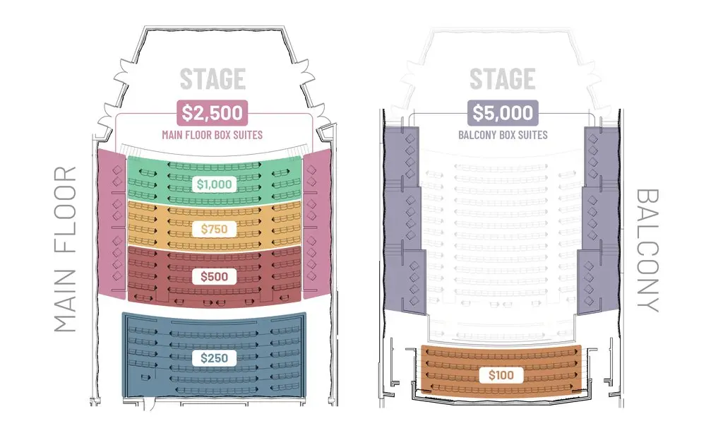 Music Center Concert Hall seat naming opportunities