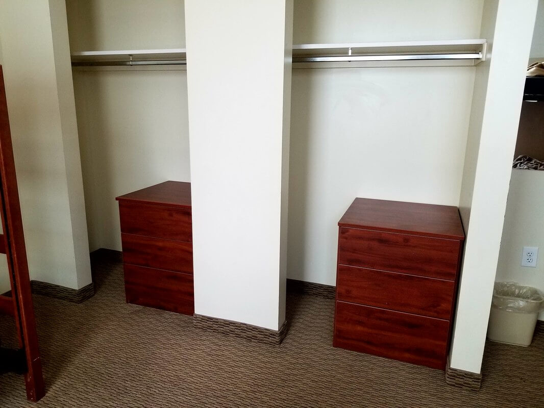 Two small closets with dressers 6