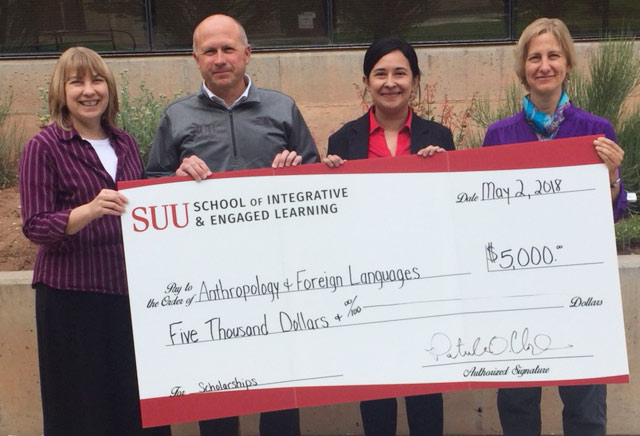 SIEL five thousand dollar donation to Anthropology and Foreign Language Studies