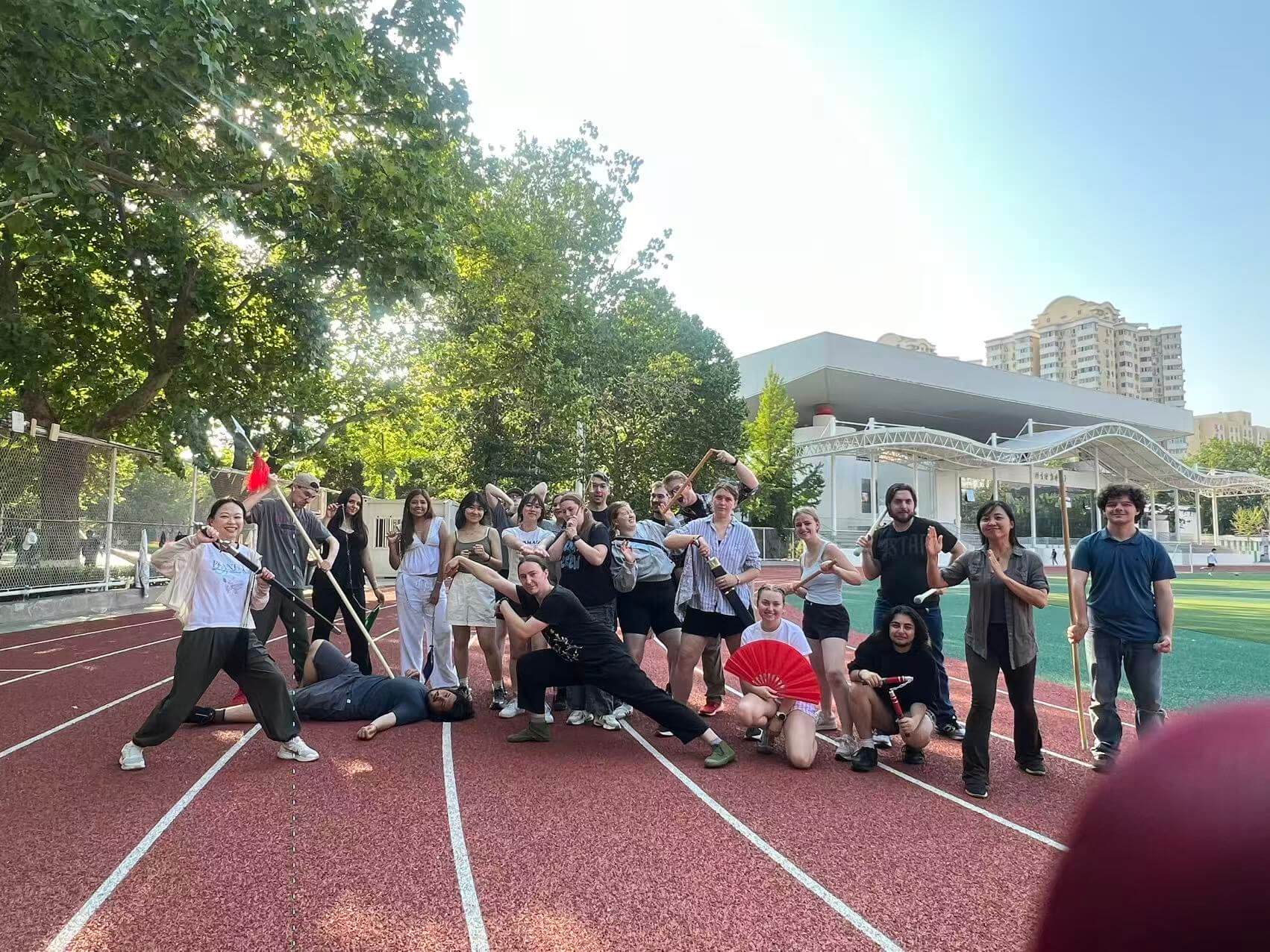 Students Learning Kungfu at Beijing Language and Culture University 1