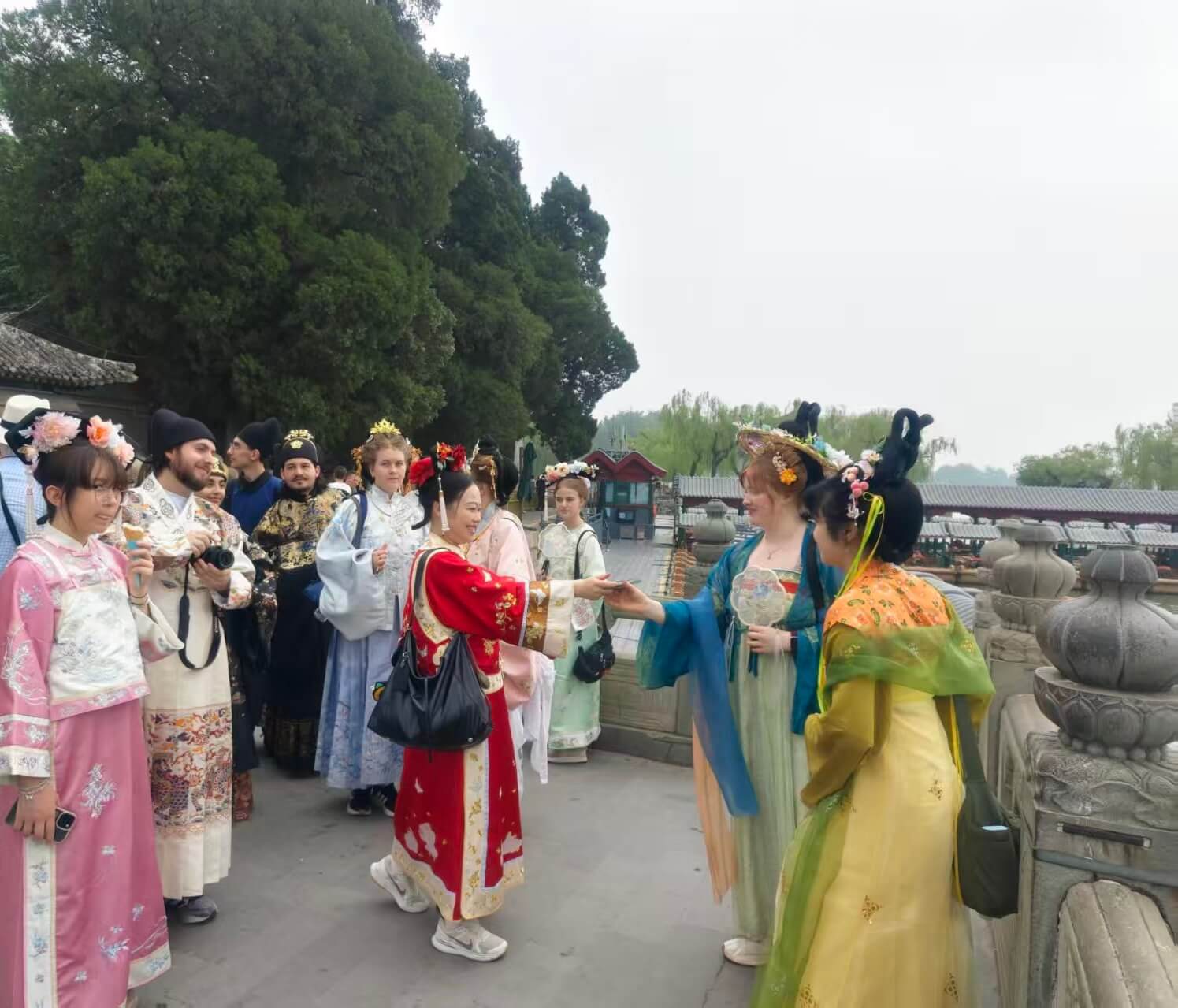 Students at the Summer Palace, a historic imperial garden in Beijing 4