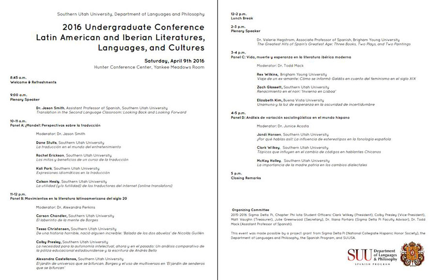 2016 Undergraduate Conference 25