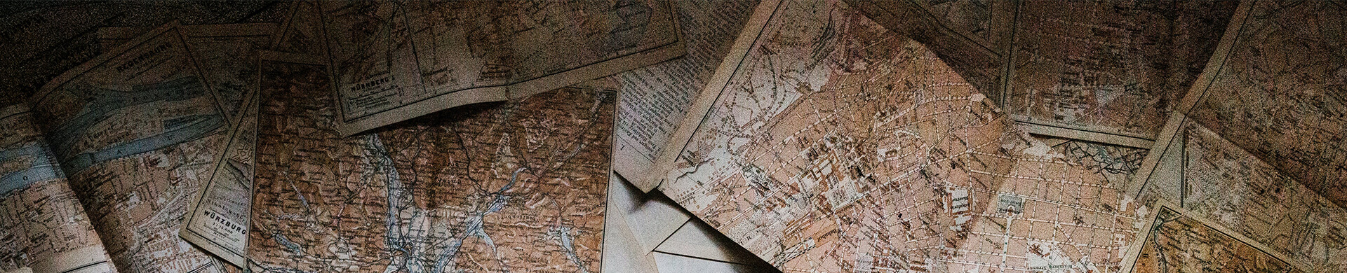 Retro maps on a table