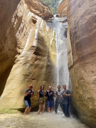 IIC Students in a waterfall 22