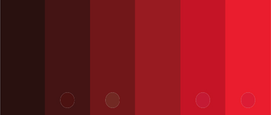 Display of the red color pallets for SUU web pages