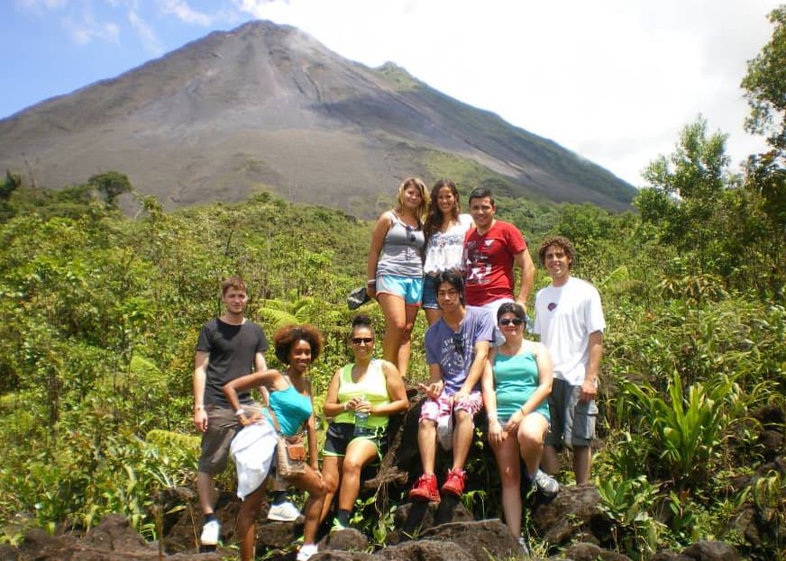 Jesse Hyatt with peers in Costa Rica