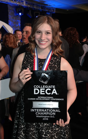 Lindsay Joyner wins Collegiate DECA Competition