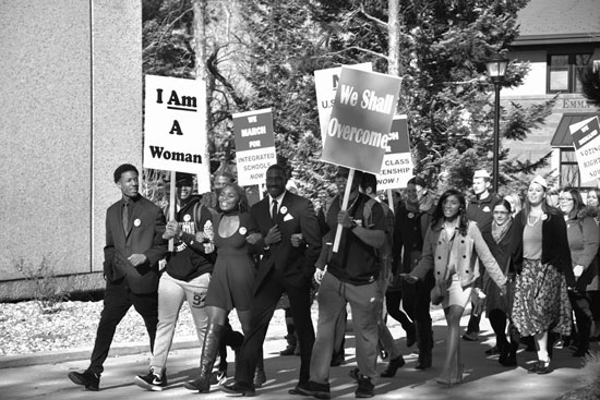Martin Luther King Jr. Day march on campus