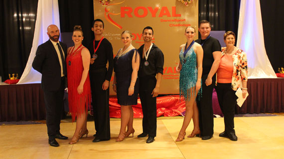 SUU's ballroom Dance team at the Royal Dancesport Challenge awards