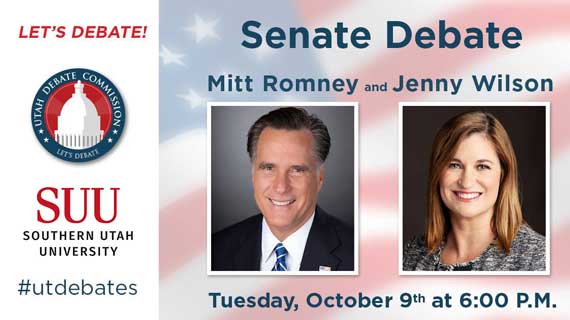 Mitt Romney and Jenny Wilson Senate Debate SUU