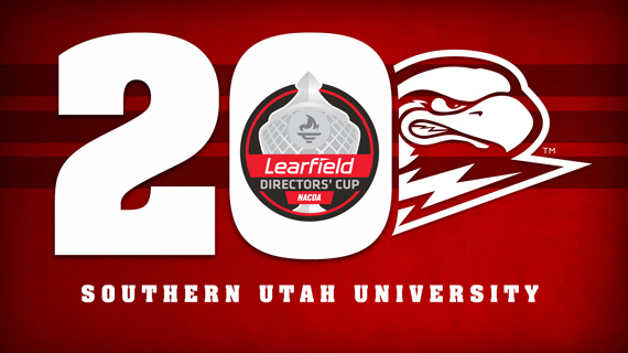 Graphic showcasing SUU's ranking 20th in the Learfield Cup Standings