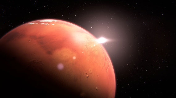 Simulated image of Mars