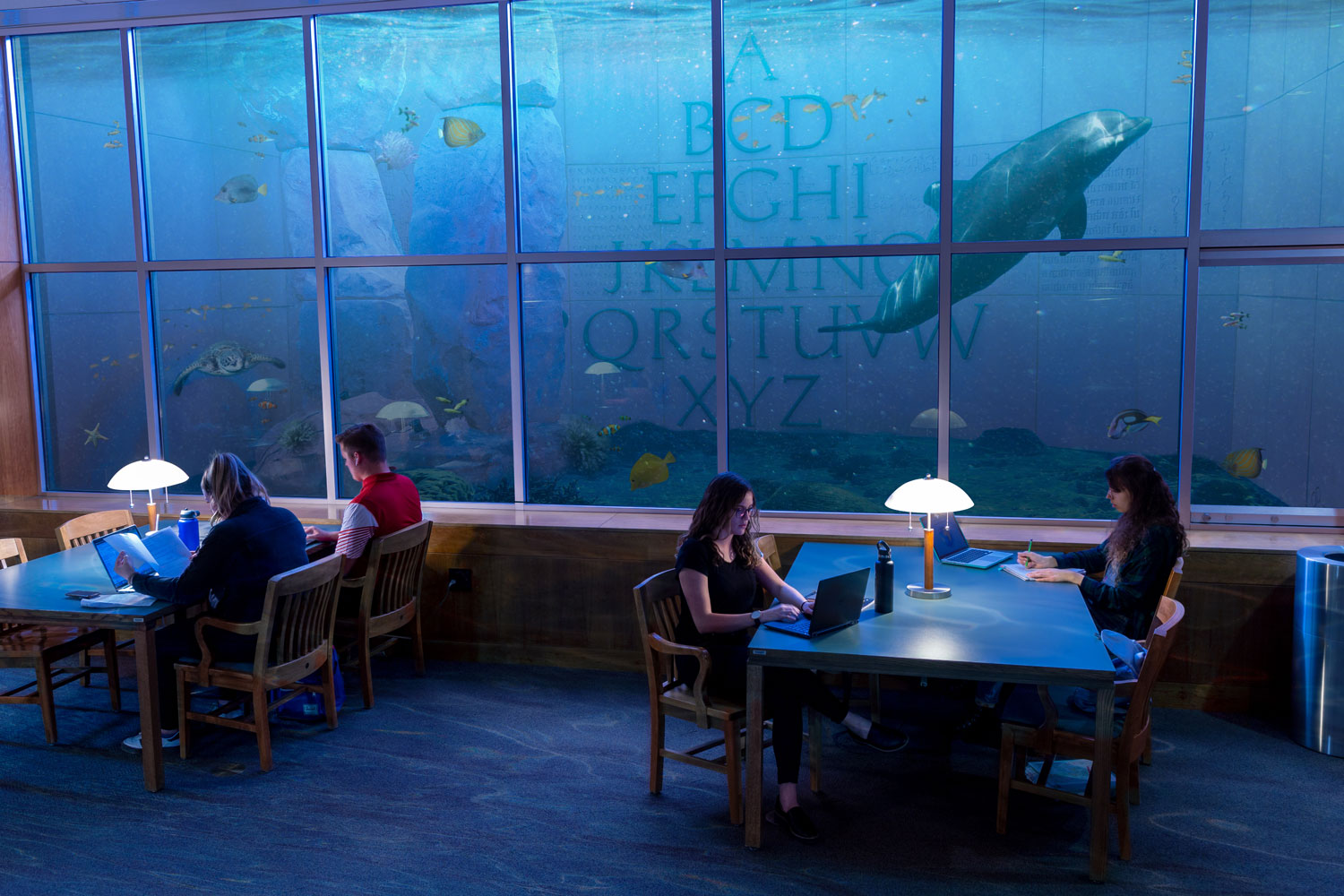 Aquarium inside the SUU Library