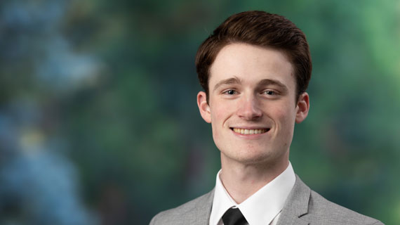 College of Engineering and Computational Sciences valedictorian Toby McMurray
