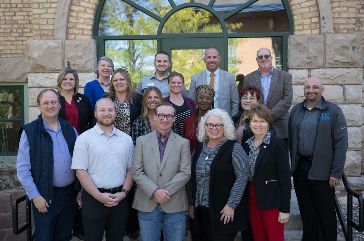 The Future-Ready Grant team poses in front of SUU building